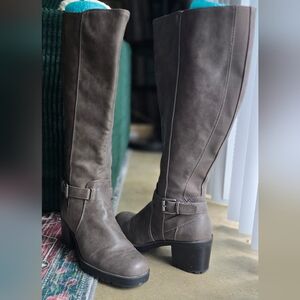 BareTraps Gray Heeled Boots